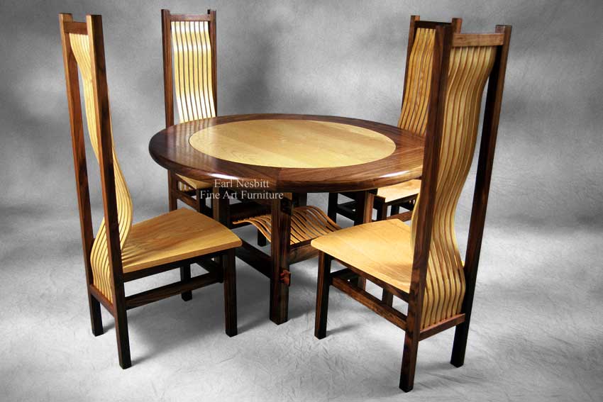 shows four custom chairs